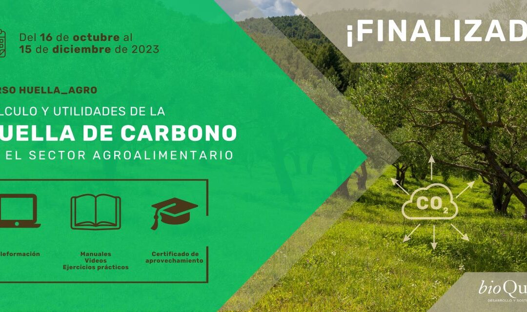 Lanzamiento del curso HUELLA_AGRO, online desde el 16 de octubre al 15 de diciembre